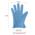 thumbnail image 5 of Guantes de silicona para lavar platos, guantes aislantes de cocina, guantes de limpieza reutilizables para el baño del hogar, baño de mascotas, azul, 5 of 5