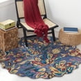 thumbnail image 2 of SAFAVIEH Blossom Tobias Floral Area Rug, Blue/Violet, 6' x 6' Round, 2 of 7
