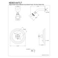 thumbnail image 5 of Kingston Brass KB3631AXTLT Single-Handle Pressure Balanced Shower Faucet, Trim Only, Polished Chrome, 5 of 7