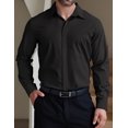 thumbnail image 2 of COOFANDY Mens Button Up Shirts Long Sleeve Dressy Formal Business Shirt Wrinkle-Free Normal Spread Collar Relaxed Fit Business Casual Dress Shirts, 2 of 5