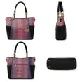 thumbnail image 4 of MKF Collection Bonita Women's Tote Bag with Wristlet Wallet, Rainbow Vegan Leather Solid 2Pcs Shopper Purse Handbag Set by Mia K -, 4 of 6