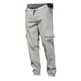 thumbnail image 4 of Pantalón cargo para hombre perfecl Pantalones rectos de pierna ancha Cintura alta Khaki s Caqui, 4 of 8