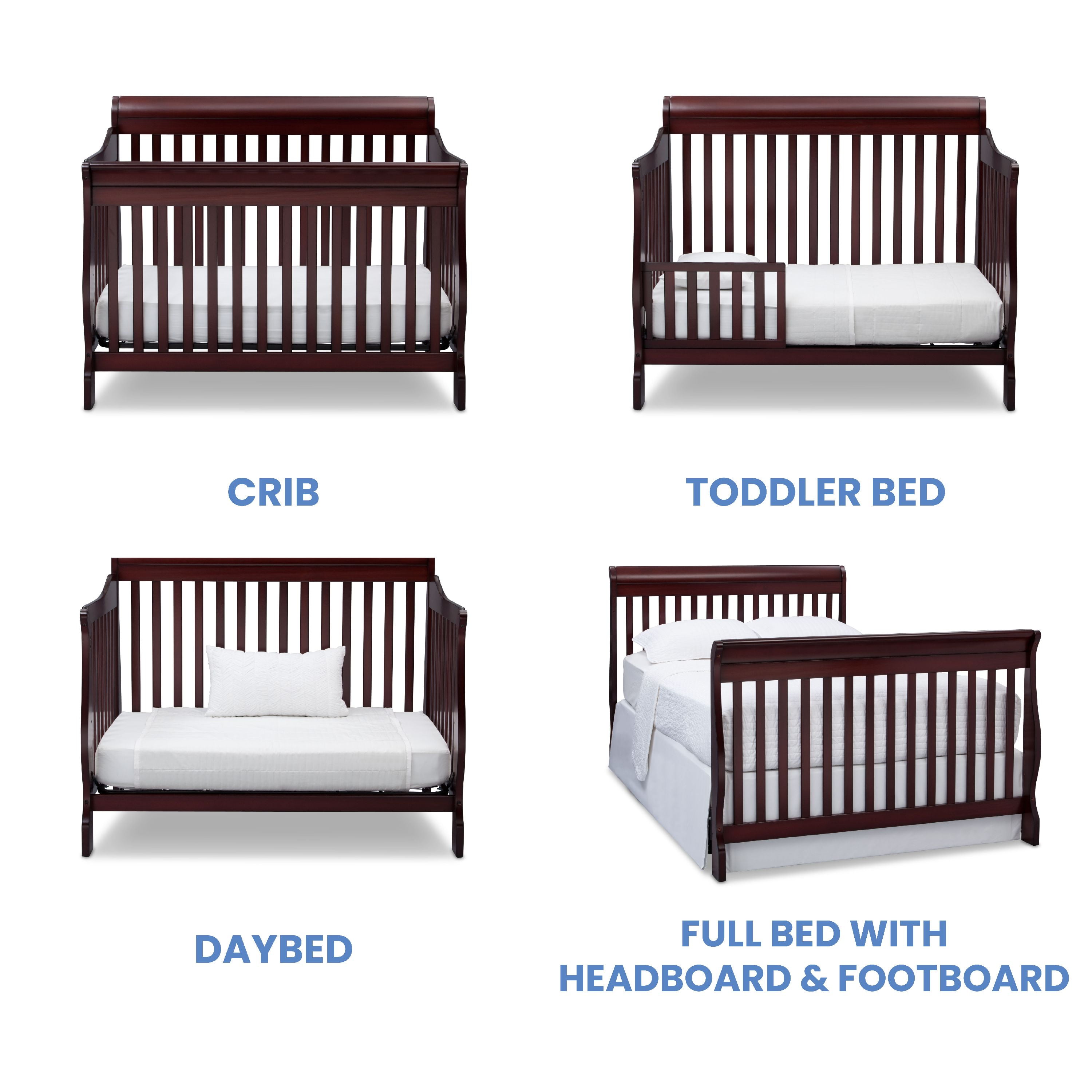 Delta Children Canton 4 In 1 Convertible Crib Gray Walmart Com