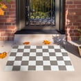 thumbnail image 4 of Lochas Checkered Area Rugs Checkerboard Rug Plaid Carpet for Living Room Bedroom Home Decor,2'x3',Camel&White, 4 of 6