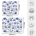 thumbnail image 2 of Ryvnso Garden Flowers Dish Drying Mat for Kitchen Countertop 18x24 Large Dish Pad Drainer Rack Dish Sink Mats, 2 of 7