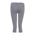 thumbnail image 5 of Chbgutlmr Capri Pants for Women Mid Waisted Slim Fitted Cropped Solid Color Casual Work Office Trousers, 5 of 7