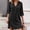 01 Black, variant on Womens Button Down Shirt Dresses with Pockets Cotton Button Up Tunics Long Sleeve Solid High Low Blouse Tops