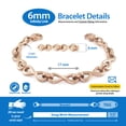 thumbnail image 3 of MedicEngraved Bracelet d'Alerte Médicale Personnalisé en Acier Inoxydable Or Rose - Maillon Infini 6 mm, 3 of 7