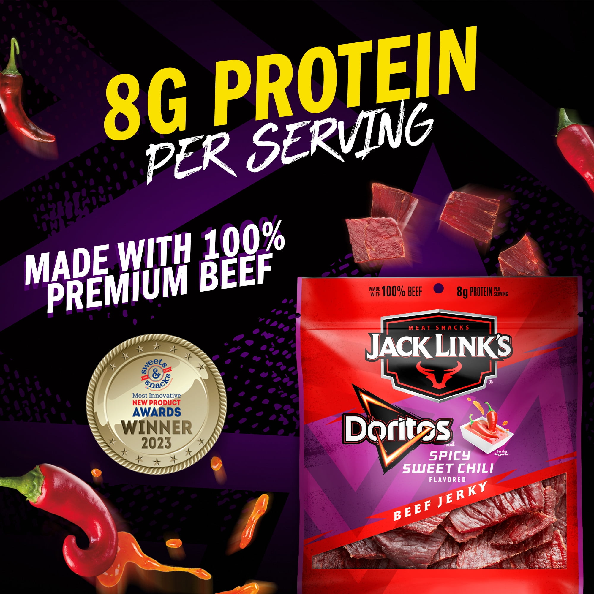 Jack Link’s® Doritos® Spicy Sweet Chili Flavored Beef Jerky, 2.65 oz