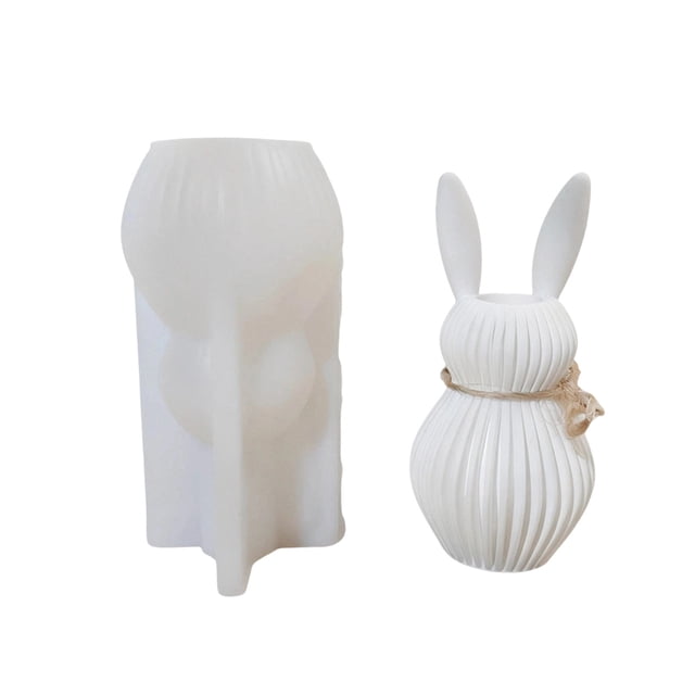 Dvumao Easter Decor, Silicone Molds For A Rabbits Vase And DIY Easter Rabbits Plaster Vase Ornament And Holiday Decoration, Party Favors
