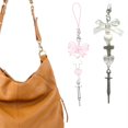thumbnail image 2 of Y2K Syringe Bowknot Pendant Phone Straps Lanyard Fashion Pocket Keychain Strap Backpack Charm Car Keys Decoration Chain, 2 of 4