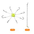 thumbnail image 3 of Unique Bargains 10# Adjustable Fishing Flap Explosion String Hook Prevent Winding Lines with 8 Carbon Steel Hooks 1 Pack/4Pcs, 3 of 5