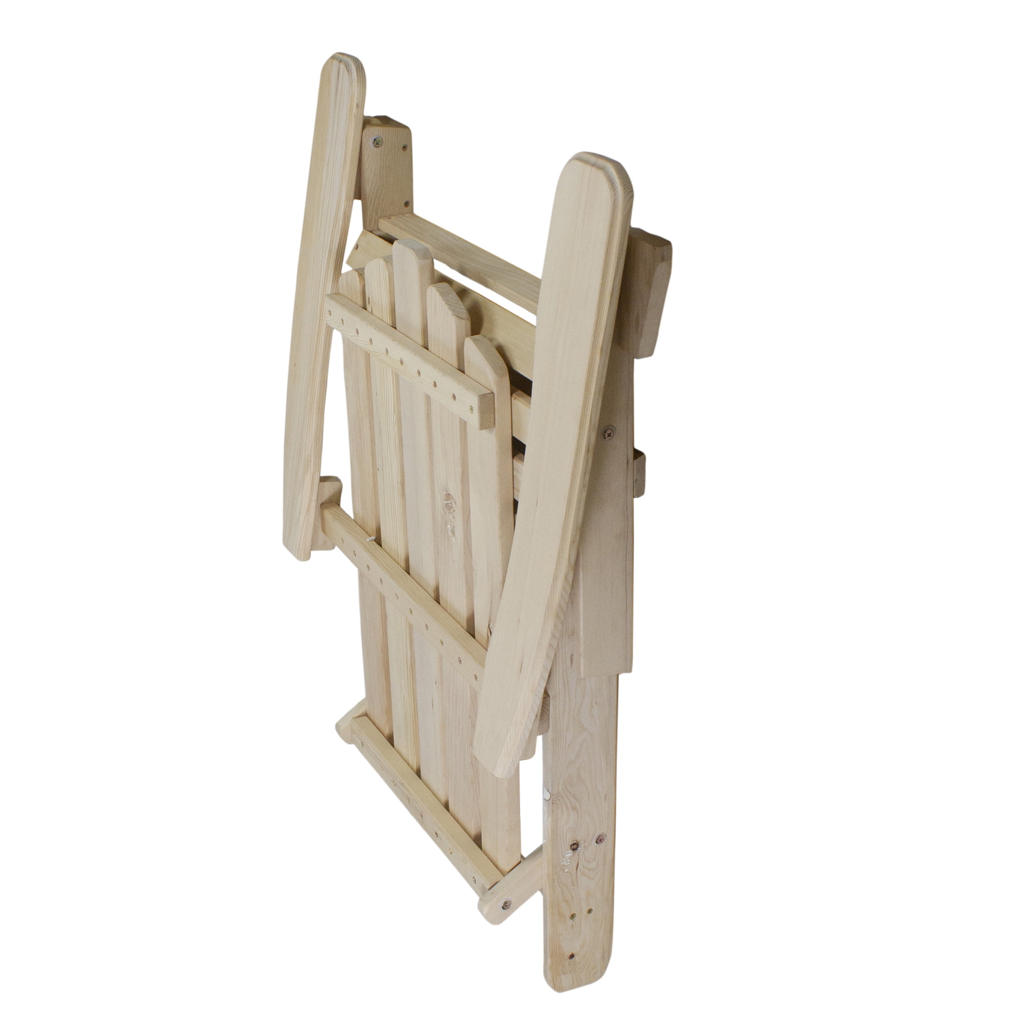 Northlight 36" Natural Brown Classic Folding Wooden Adirondack Chair