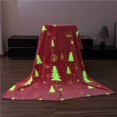 thumbnail image 6 of Luminous Christmas Tree Throw Blanket Glow in Dark, Reversible Knit Furry Blanket for Kids Boys Girls, Soft Warm Gift for Toddler Birthday Christmas Couch Bed, 6 of 7