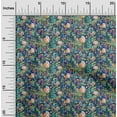 thumbnail image 2 of oneOone Rayon Blue Fabric Florals Sewing Material Print Fabric By The Yard 56 Inch Wide, 2 of 4