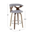 thumbnail image 3 of Gardenia Mid-Century Modern Counter Stool by LumiSource, 3 of 9
