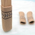 thumbnail image 2 of Cozival Furniture Leg Protectors, Knitted Furniture Leg Covers, Thickened Protective Caps for Chair And Table Feet, Floor Scratcher Preventers, Set of 4, Chair Socks, B, 2 of 2