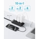 thumbnail image 3 of Anker Regleta de enchufe plano 300J, regleta USB C, regleta de alimentación ultra delgada 10 en 1 con 6 CA, 2 puertos USB A y 2 puertos USB C, cable de extensión de 5 pies, estación de carga de escrit, 3 of 5