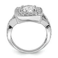 thumbnail image 2 of Sterling Silver Rhodium-plated Round 8.10mm CZ Ring, 2 of 6