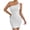 White, variant on Women's One Shoulder Ruched Bodycon Sleeveless Mini Cocktail Club Party Short Dresses