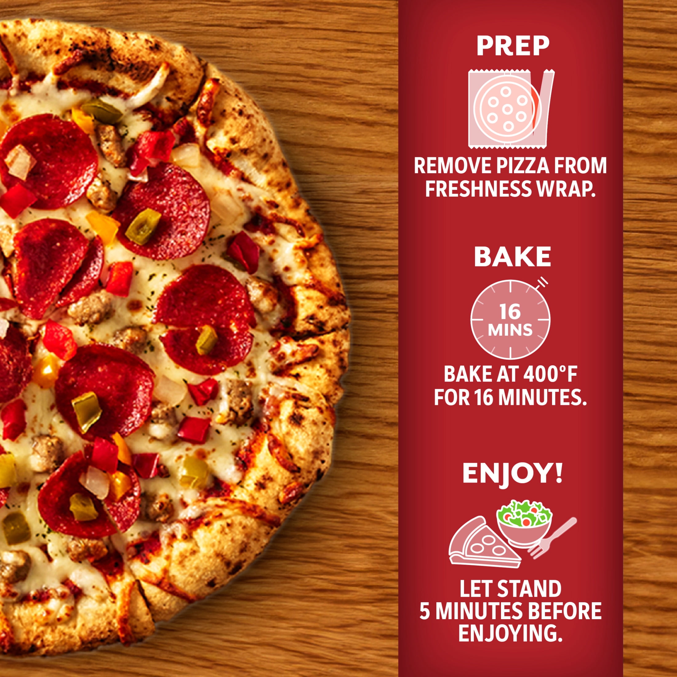 DiGiorno Frozen Pizza, Supreme Speciale, Wood Fired Style Crust Pizza, 17.1 oz (Frozen)
