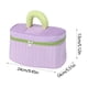 thumbnail image 3 of Bolsa de maquillaje de lona con asa | Organizador cosmético impermeable de nailon para artículos de higiera de viaje con múltiples bolsillos, gomas elásticas, divisores, funda transparente de, 3 of 6