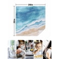 thumbnail image 5 of Blue Waves Cloth Napkins Washable Set of 6, Gradient Beach Abstract Oil Painting Art Reusable Dinner Table Napkins Cloth Bulk for Weddings Kitchen Restaurants Hotel Events Parties 20 x 20 Inch, 5 of 9