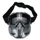 thumbnail image 3 of Máscara facial para exteriores resistente al viento y a la niebla para casco de motocicleta de carreras con lentes grises, 3 of 8