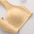 thumbnail image 5 of Gytharion Women's Plus Size Front Closure Bras Solid Color Wide Straps Textured Cups Full Coverage Bras Everyday Comfort Wireless Bras, 5 of 8
