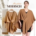 thumbnail image 2 of Women's Solid Color Cape Shawl, Soft Open Front Poncho Sweater, 2 of 7