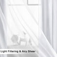 thumbnail image 3 of Hiasan Mix & Match Blackout Curtains with Sheer Overlay, Extra Long Double Layer Thermal Insulated Grommet Window Curtains for Bedroom, Living Room, 2 Panels with Tiebacks, Greyish White, 52W X 120L, 3 of 7
