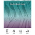 thumbnail image 5 of Teal Purple Ombre Bed Skirt Cal King Size, Turquoise Gradient Modern Abstract Art Wrap Around Bed Skirting with Adjustable Elastic Strap, Dust Ruffled Pleated Bedskirts 18 Inch Drop for Bedroom Beds, 5 of 9