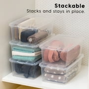Inspired Essentials 5 Qt. Plastic Storage Bins with Lids, Stackable Storage Containers, Totes, 20Pk