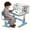 Blue, variant on YNCE Kids Desk and Chair Set,Height-Adjustable Student Study Desk Widened Desktop Multi Separation Cartoon Pattern Desk Chair Set Kids Study Table with Drawer Chair Set Fast Delivery from US