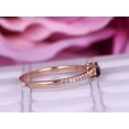 thumbnail image 4 of HeartsAndYou 0.5ct Natural Sapphire & Diamond Engagement Ring Minimalist 14k SOLID Rose Gold, 4 of 9