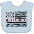 thumbnail image 3 of Inktastic Head and Neck Cancer Awareness- Flag and Ribbon Boys or Girls Baby Bib, 3 of 4