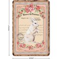 thumbnail image 1 of Letreros metálicos vintage de Pascua, diseño floral francés, decoración del hogar, decoración de Pascua, letrero de hojalata de metal, placa de pared de 12 x 8 pulgadas, 1 of 4