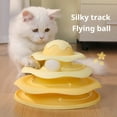 thumbnail image 3 of Frogued Cat Roller Toy 4-Level Turntable Cat Tower Toy with Ball Track Interactive Kitten Puzzle Toy for Indoor Cats (Yellow), 3 of 13