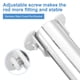 thumbnail image 4 of Soporte de barra de armario Uxcell, 2 piezas de soporte de armario con brida en forma de U de acero inoxidable para barra de 25 mm de diámetro, blanco, 4 of 7