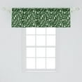 thumbnail image 2 of Ambesonne Woodsy Window Valance, Leaves Twigs Beatles, 54" X 18", Dark Forest Green White, 2 of 3