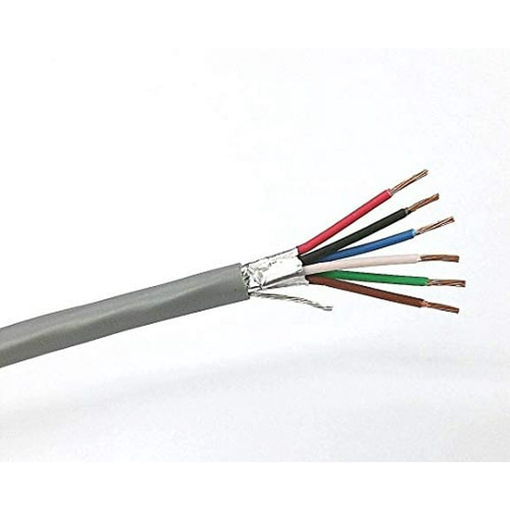 3270-6 Conductor 22 Gauge Shielded Cable CMR - Made in USA! (100 ft.)