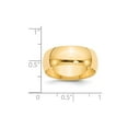 thumbnail image 3 of Auriga Fine Jewelry 14K Yellow Gold 8mm Half-Round Wedding Band for Women Size 9.5, 3 of 5