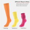 thumbnail image 2 of Slouch Socks Womens Scrunch Knee-High Boot Socks Slouchy Extra Long Soft 3 Pairs Stacked Socks Size 5-11, 2 of 6
