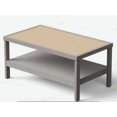 thumbnail image 1 of SONGMICS HOME Sencillo Collection - Table Basse, Table de Conversation, Table de Patio, Rectangulaire, avec Rangement, Gris et Beige, 1 of 5