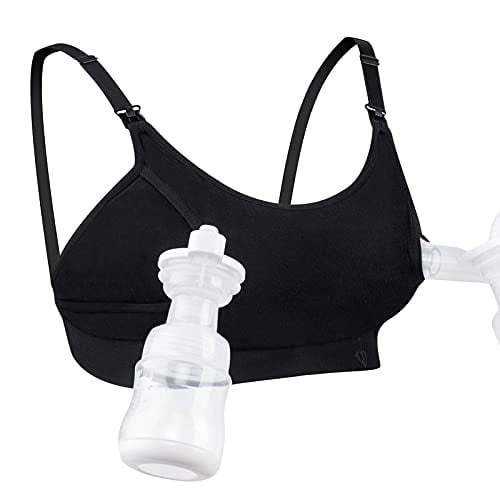 Momcozy Hands Free Pumping Bra, Adjustable Breast-Pumps Holding and Nursing  Bra, Suitable for Breastfeeding-Pumps by Lansinoh, Philips Avent, Spectra,  Evenflo and More Black : : Baby