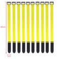 thumbnail image 1 of 10Pcs Nylon Cable Ties Reverse Buckle Strap 2cm Width Reusable Magic Self Adhesive Tape Fastener Hook Loop Fixed Strap Durable 40x2cm-Yellow 10Pcs, 1 of 6
