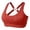 Red, variant on Bra Fitness Sports Backless Push Up Support Wireless Padding High Bustier with Wide Straps for Running and Exercise Yellow M