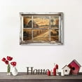 thumbnail image 2 of Fake Windows Country Wall Art Western Barn Photography Canvas Pictures for Living Room Rustic Haystack Birds Painting Prints Nature Landscape Wall Decor Office Bedroom Bathroom Home Decorations 12x16", 2 of 6