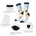 thumbnail image 3 of Silaia Bluey Print Adult Socks, Athletic Socks, Mens and Womens Crew Cushion Socks,Work Athletic Running Socks,Casual Breathable Socks, 3 of 6