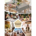thumbnail image 6 of Easter Rabbits Gray, Tablecloth Rectangle Table Cloth 60x84, Waterproof Tablecloth Outdoor Table Cloth, Easter Bunny Spring Rose Flower Washable Table Cover for Kitchen Dinning Party, 6 of 8